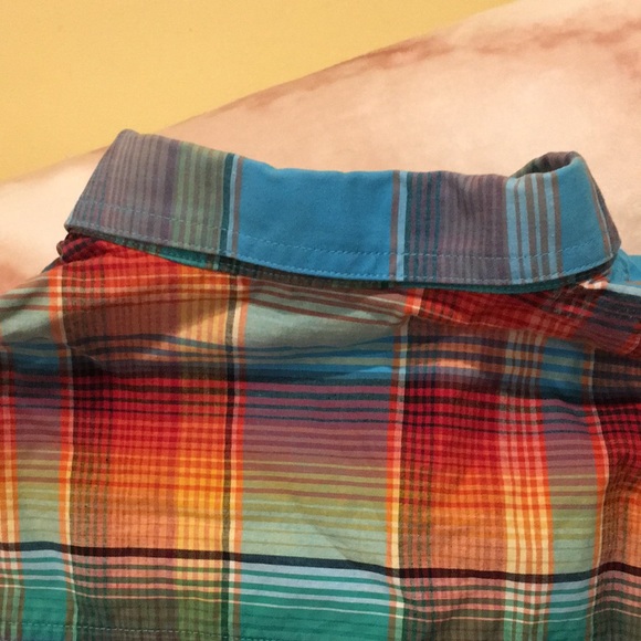 Roper Bright Plaid Country Western Button Up Shirt Long Sleeved Mens 2XL Resale - Picture 14 of 16